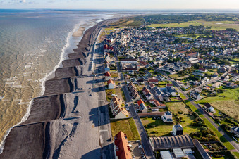 Photographie aérienne de Cayeux-sur-Mer dans le département Somme, France