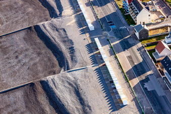 Vue oblique de Cayeux-sur-Mer dans le département Somme, France