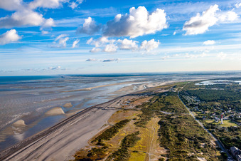 Photographie aérienne de Cayeux-sur-Mer dans le département Somme, France