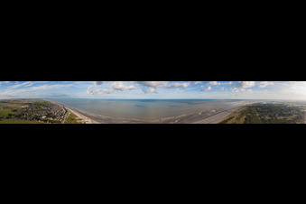 Vue aérienne de Panorama à Cayeux-sur-Mer dans le département Somme, France