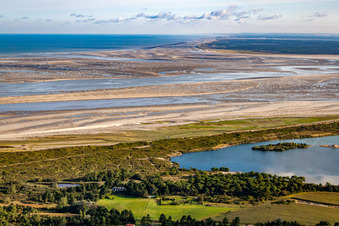 Vue oblique de Cayeux-sur-Mer dans le département Somme, France