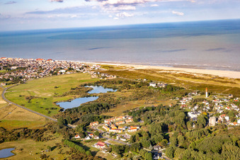 Cayeux-sur-Mer dans le département Somme, France depuis l'avion