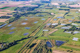 Vue aérienne de Lanchères dans le département Somme, France