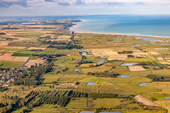 Vue aérienne de Woignarue dans le département Somme, France
