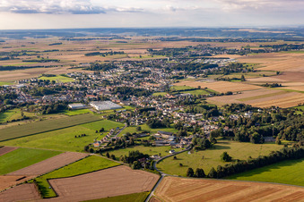 Vue oblique de Bourseville dans le département Somme, France
