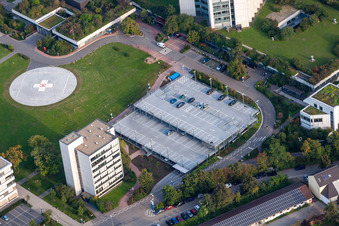 Clinique des accidents BG à le quartier Oggersheim in Ludwigshafen am Rhein dans le département Rhénanie-Palatinat, Allemagne vu d'un drone