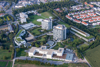 Clinique des accidents BG à le quartier Oggersheim in Ludwigshafen am Rhein dans le département Rhénanie-Palatinat, Allemagne depuis l'avion
