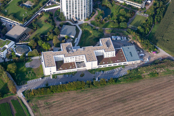 Clinique des accidents BG à le quartier Oggersheim in Ludwigshafen am Rhein dans le département Rhénanie-Palatinat, Allemagne depuis l'avion