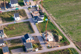 Vue aérienne de Nouvelle zone de développement à le quartier Schauernheim in Dannstadt-Schauernheim dans le département Rhénanie-Palatinat, Allemagne