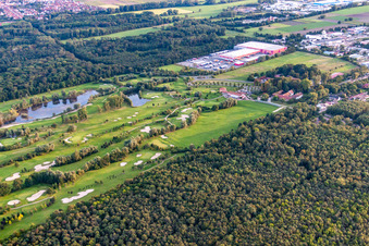 Vue aérienne de Club de golf Dreihof à le quartier Dreihof in Essingen dans le département Rhénanie-Palatinat, Allemagne