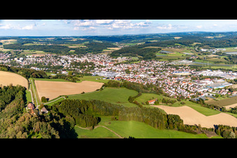 Vue aérienne de De l'ouest à Stockach dans le département Bade-Wurtemberg, Allemagne
