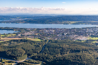 Vue aérienne de Radolfzell am Bodensee dans le département Bade-Wurtemberg, Allemagne