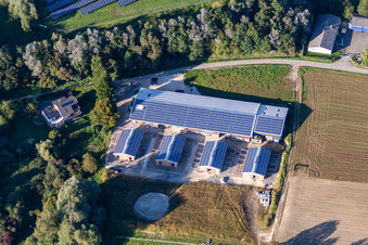 Vue aérienne de Centre équestre - Marstall des Trab eV à le quartier Wollmatingen in Konstanz dans le département Bade-Wurtemberg, Allemagne