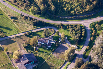Vue aérienne de L'écurie de Lilly à le quartier Wollmatingen in Konstanz dans le département Bade-Wurtemberg, Allemagne