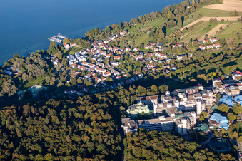 Vue aérienne de Zones riveraines du lac de Constance à le quartier Egg in Konstanz dans le département Bade-Wurtemberg, Allemagne