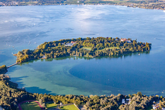 Vue aérienne de Mainau à le quartier Egg in Konstanz dans le département Bade-Wurtemberg, Allemagne