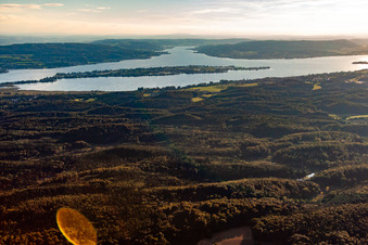 Vue aérienne de Île Reichenau à le quartier Mittelzell in Reichenau dans le département Bade-Wurtemberg, Allemagne