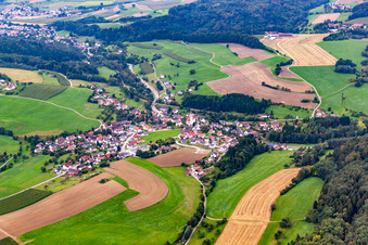Vue aérienne de Quartier Hoppetenzell in Stockach dans le département Bade-Wurtemberg, Allemagne