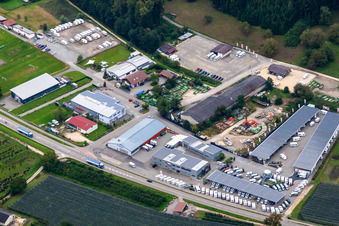 Vue aérienne de Centre de caravanes Burmeister à le quartier Ludwigshafen in Bodman-Ludwigshafen dans le département Bade-Wurtemberg, Allemagne
