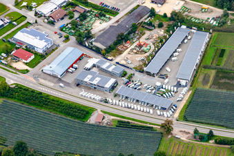 Vue aérienne de Centre de caravanes Burmeister à le quartier Ludwigshafen in Bodman-Ludwigshafen dans le département Bade-Wurtemberg, Allemagne