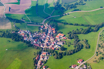 Vue aérienne de Jeu de Kott à Bühlertann dans le département Bade-Wurtemberg, Allemagne