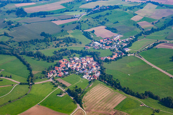 Vue aérienne de Quartier de Kottspiel vu de l'ouest à Bühlertann dans le département Bade-Wurtemberg, Allemagne