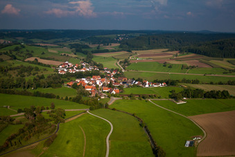 Vue aérienne de Quartier de Kottspiel à Bühlertann dans le département Bade-Wurtemberg, Allemagne