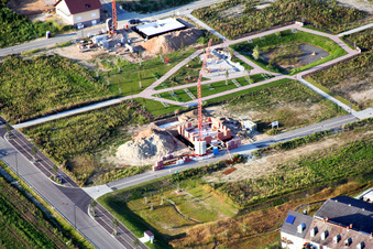 Nouvelle zone de développement Am Höhenweg à Kandel dans le département Rhénanie-Palatinat, Allemagne vue d'en haut