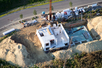 Vue aérienne de Nouvelle zone de développement Am Höhenweg à Kandel dans le département Rhénanie-Palatinat, Allemagne