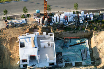 Vue aérienne de Nouvelle zone de développement Am Höhenweg à Kandel dans le département Rhénanie-Palatinat, Allemagne