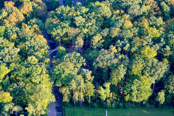 Vue aérienne de Forêt amusante à Kandel dans le département Rhénanie-Palatinat, Allemagne
