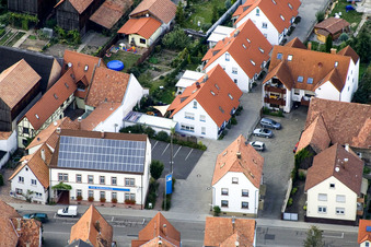 Vue aérienne de VR-Bank SÜW à Hatzenbühl dans le département Rhénanie-Palatinat, Allemagne