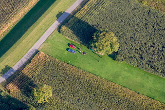 Vue aérienne de Aérodrome modèle à Hagenbach dans le département Rhénanie-Palatinat, Allemagne