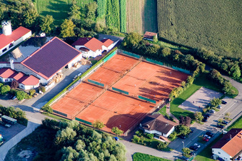 Photographie aérienne de Club de tennis TC Neuburg à Neuburg am Rhein dans le département Rhénanie-Palatinat, Allemagne