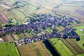 Vue oblique de Salmbach dans le département Bas Rhin, France