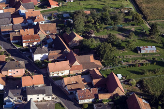 Vue oblique de Schleithal dans le département Bas Rhin, France