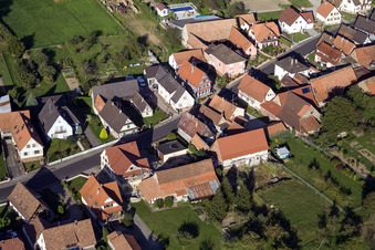 Schleithal dans le département Bas Rhin, France hors des airs