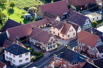 Enregistrement par drone de Schleithal dans le département Bas Rhin, France