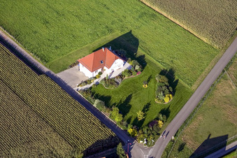 Vue aérienne de Schleithal dans le département Bas Rhin, France