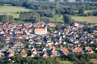 Vue oblique de De l'ouest à Mothern dans le département Bas Rhin, France