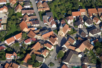 Photographie aérienne de Schaffhouse près de Seltz à Schaffhouse-près-Seltz dans le département Bas Rhin, France