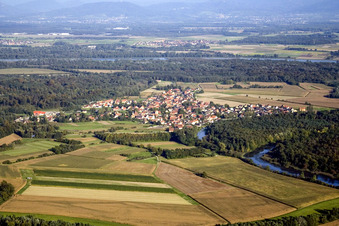 Dalhunden dans le département Bas Rhin, France vue du ciel