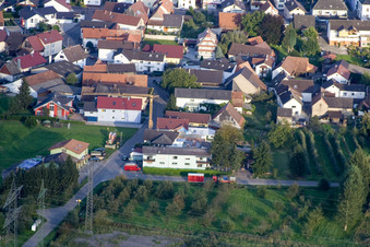 Vue aérienne de Dans le coin à le quartier Urloffen in Appenweier dans le département Bade-Wurtemberg, Allemagne