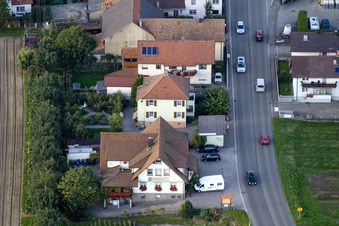 Vue aérienne de Chambres, Restaurant Gaukel à le quartier Urloffen in Appenweier dans le département Bade-Wurtemberg, Allemagne