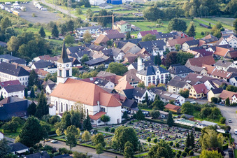 Photographie aérienne de Église à le quartier Urloffen in Appenweier dans le département Bade-Wurtemberg, Allemagne