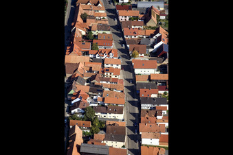 Photographie aérienne de Rue du Rhin à Kandel dans le département Rhénanie-Palatinat, Allemagne