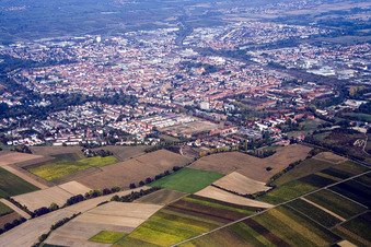 Vue oblique de Du sud à Landau in der Pfalz dans le département Rhénanie-Palatinat, Allemagne