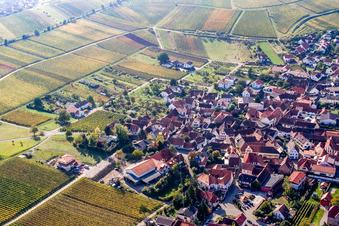 Vue aérienne de Au Gaisberg à Birkweiler dans le département Rhénanie-Palatinat, Allemagne