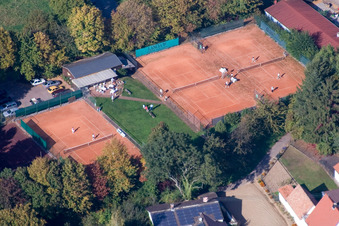Photographie aérienne de Terrain de tennis Mörzheim à le quartier Mörzheim in Landau in der Pfalz dans le département Rhénanie-Palatinat, Allemagne