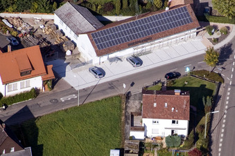 Raiffeisenstraße x Mörzheimer Hauptstr à le quartier Mörzheim in Landau in der Pfalz dans le département Rhénanie-Palatinat, Allemagne d'en haut